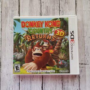 Donkey Kong Country Returns 3D Nintendo 3DS Video Game and Case